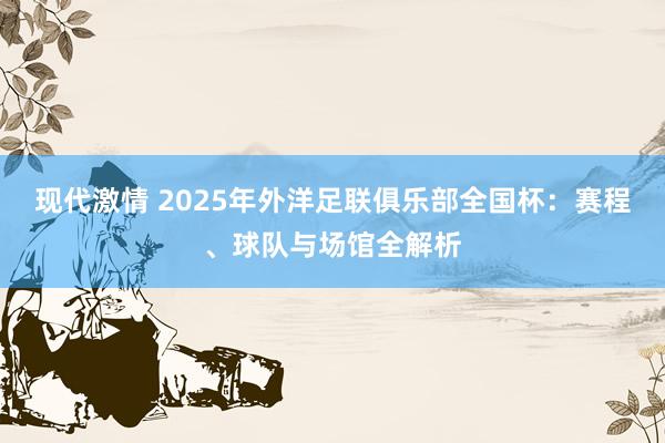 现代激情 2025年外洋足联俱乐部全国杯：赛程、球队与场馆全解析